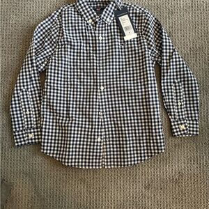 Vineyard Vines Navy and White Plaid Button Down Shirt